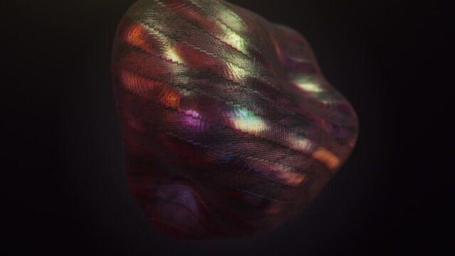 Multi Color Metallic 3D Sphere Morphing, Changing Shapes, Blob, Seamless Loop, Close Up, Slow Motion