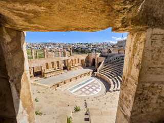 The great North Theater in the ancient city of Jerash, believed to be founded in 331 BC by Alexander the Great, Jerash, Jordan