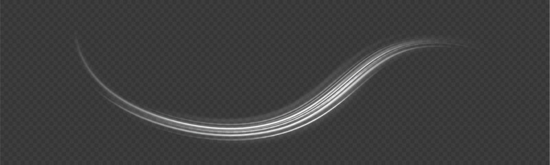 White shiny sparks of spiral wave. Imitation of the exit of cold air from the air conditioner. Vector illustration stream of fresh wind png.