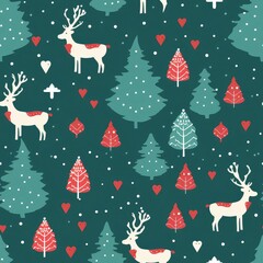 Christmas seamless pattern background