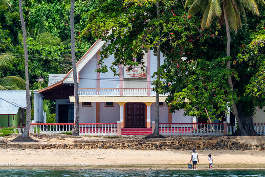 View of a local church on Bangka Island, off the northeastern tip of Sulawesi