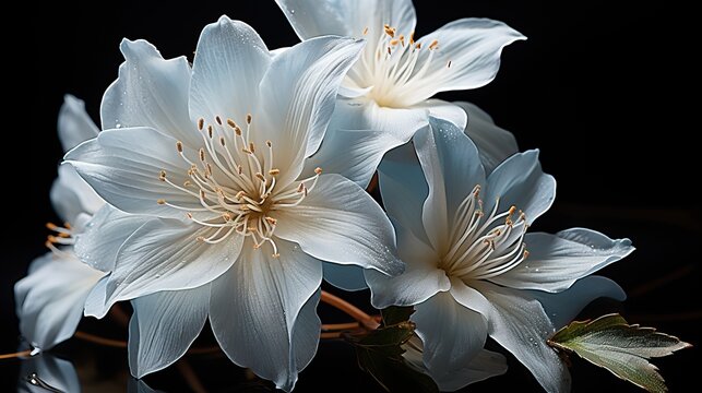 Beautiful of white flower with dark background