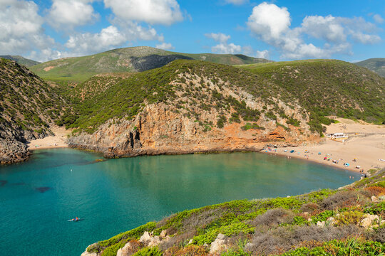 Cala Domestica, Buggerru, Costa Verde, Sulcis Iglesiente district, Sardinia, Italy, Mediterranean