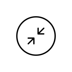 Button directions shrink Icon Outline Arrow