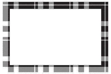 Vintage frame . Scottish border pattern retro style. Tartan plaid ornament.