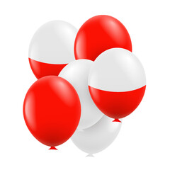 Vector Illustration of Independence Day of Poland. Ballons.
