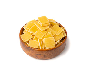 Small Square Pasta, Quadrucci Raw Pasta, Flat Dry Macaroni, Mediterranean Cuisine, Soup Ingredient