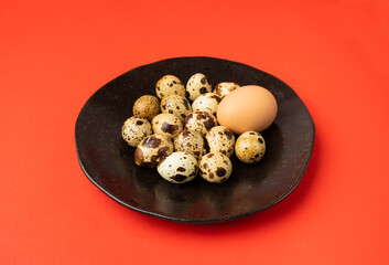 Quail Eggs, Diet Egg, Healthy Breakfast, Natural Organic Nutrition, Salad Ingredient Spotted Quail Egg