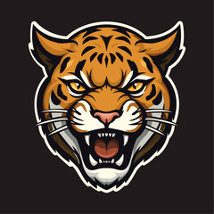 tiger head vector illustration