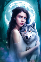 Portrait Beautiful Fantasy Woman With