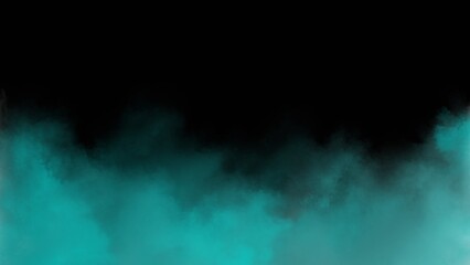 Green smoke on black background 