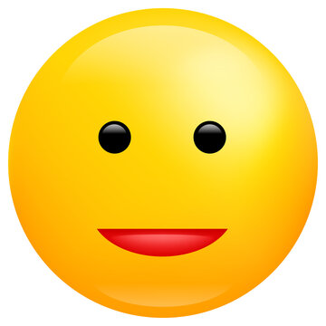 Emoji smile icon  symbol. Smiley face yellow cartoon character.