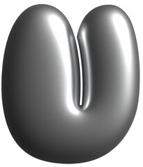 Hologram Alphabet Uppercase U