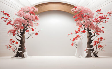A Japanese design background with empty space for text.