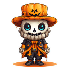 Cheerful Halloween Clipart Illustration