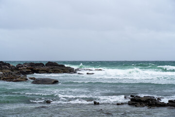 waves on the beach
