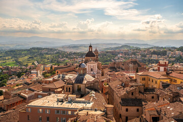 Macerata old town, city centre, Marche region, Italy
