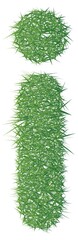 Small letter f g h i j texture green grass