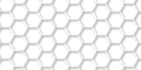 Abstract background with hexagons. Background with hexagons white Hexagonal Background. Luxury White Pattern. Vector Illustration. 3D Futuristic abstract honeycomb mosaic white background. 