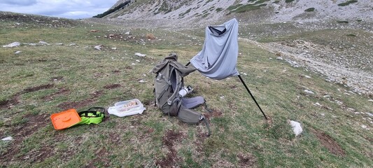 Passeggiata in montagna in solitaria