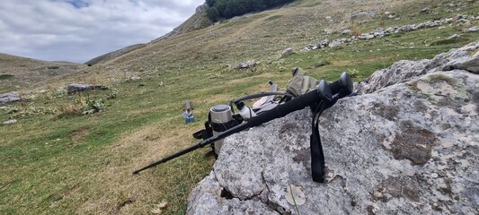 Passeggiata in montagna in solitaria