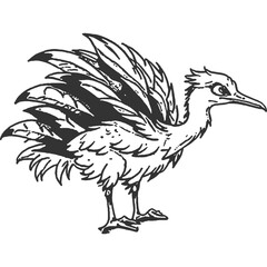 Fototapeta premium Gloomfeather Vintage Illustration Vector
