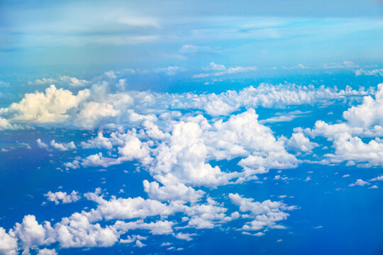 Sky high above the Clouds - View from Plane 