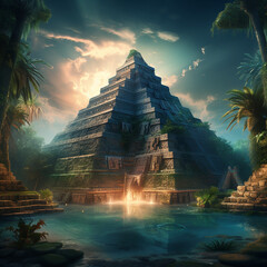 Aztec pyramid.