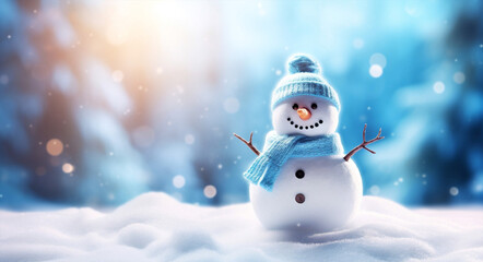 Snowman winter holiday snow christmas