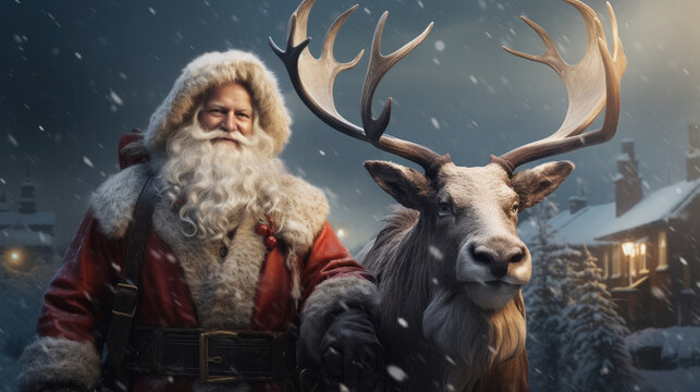 Santa claus reindeer