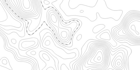 Pattern with lines and dots The stylized height of the topographic map contour in lines and contours isolated on transparent. Black and white topography contour lines map isolated on white background.