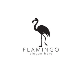 Flamingo logo illustration stock illustration