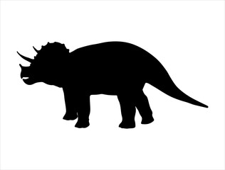 Triceratops silhouette vector art