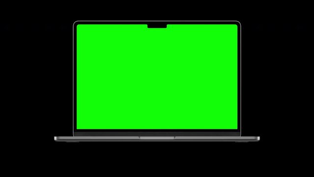 Laptop Animation with Green Screen