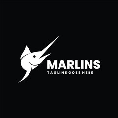 Marlins illustration logo design
