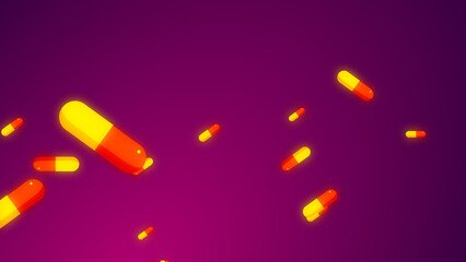 Drug prescription for pills medicine capsule pattern background. Abstract healthcare technology and science medical concept.