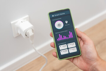 Using smart socket on the wall in a smart home