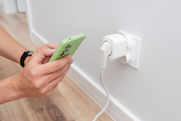 Using smart socket on the wall in a smart home