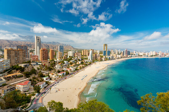 Benidorm, Spain. View over the beach