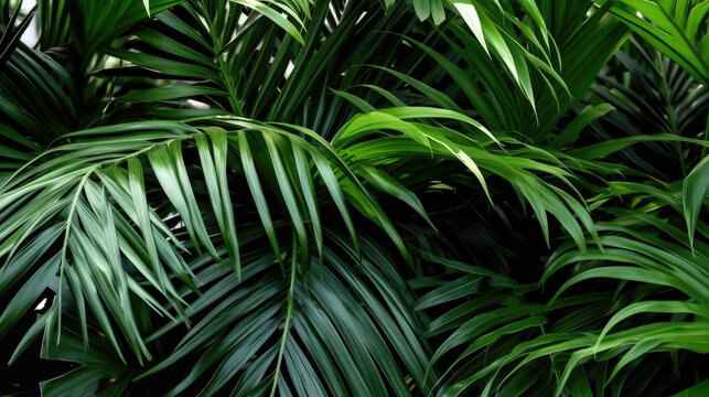 Green leaves fern tropical rainforest foliage plant isolated on transparent background