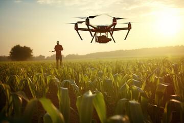 Crop plans taken by drones, precision and efficiency of modern agricultural practices