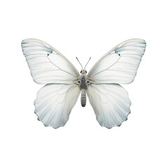 Fototapeta na wymiar white butterfly is against a Transparent background