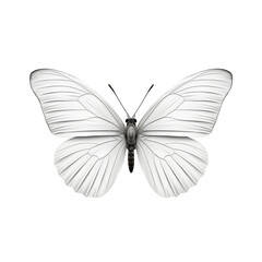 Fototapeta na wymiar white butterfly is against a Transparent background