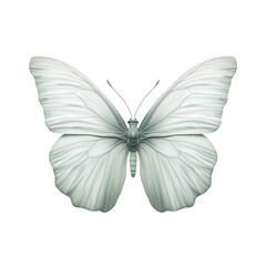 white butterfly is against a Transparent background
