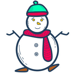 illustration of snowman