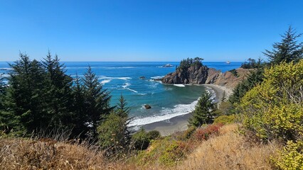 Obraz premium beautiful view of the cove on the Oregon coast