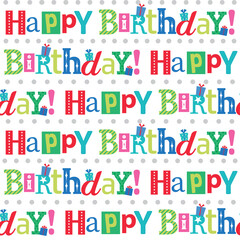 birthday seamless pattern design