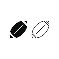 American football vector design icon silhouette and line