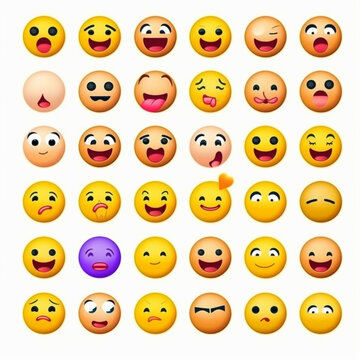 Emoticons various expressions of emoji Expressions such, generative ai