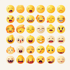 Emoji laught smile sad sheet q 2, generative ai